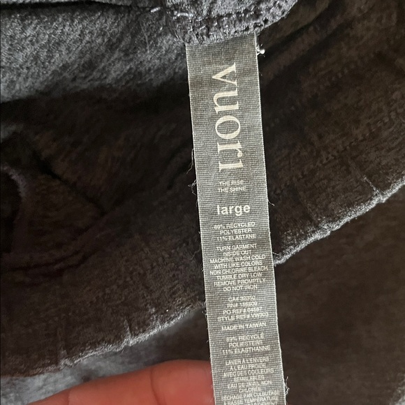 Vuori joggers size L, black and charcoal - Picture 3 of 3